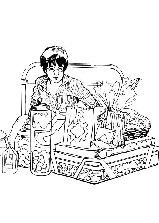 Plansa de colorat cu Harry Potter 75 177